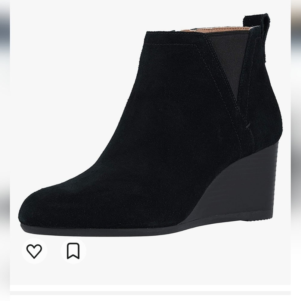 Vionic Black Suede Orthopedic Arch Support Booties Sz 7